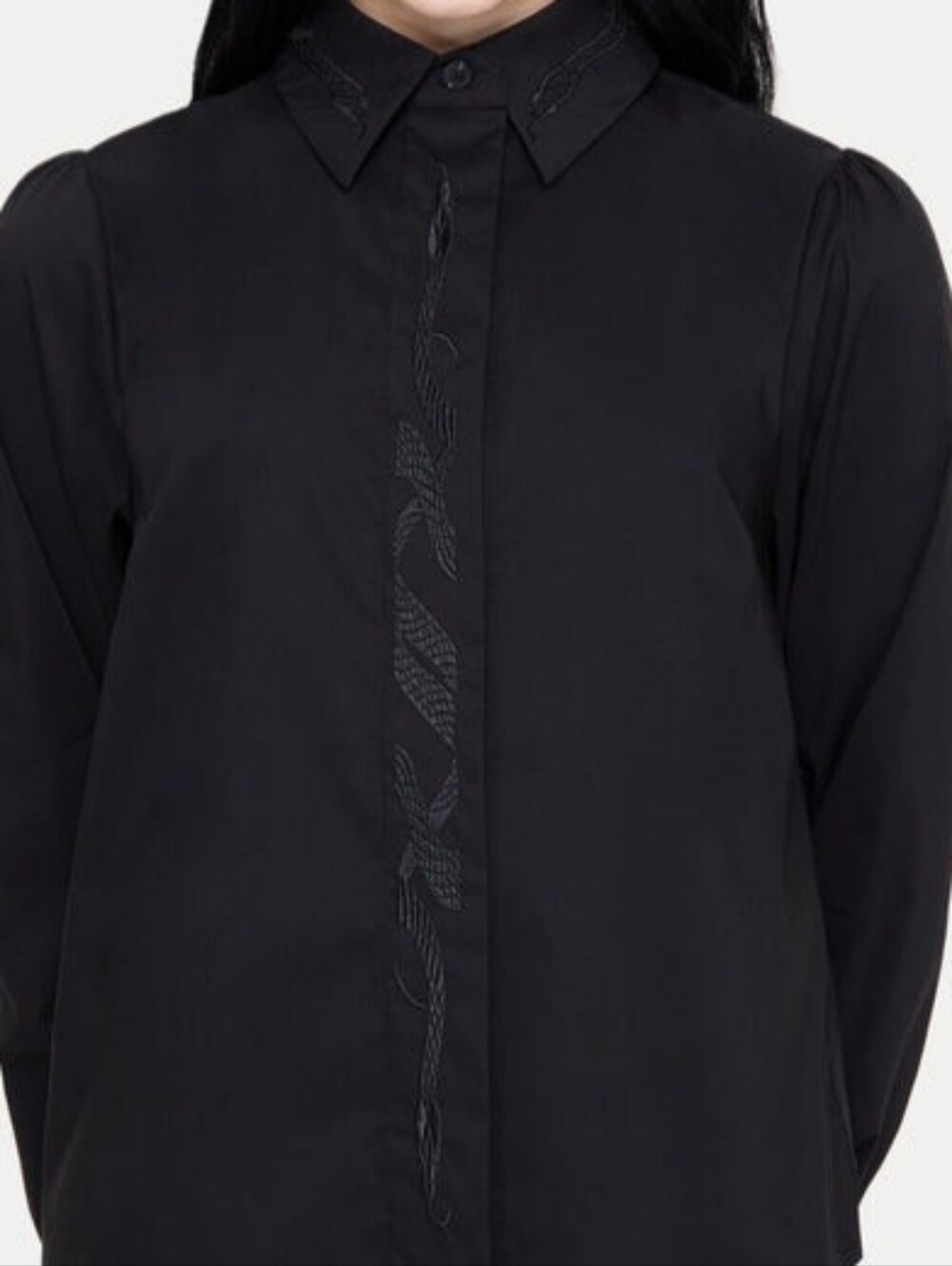 DISTURBIA Shadowbane Snake Embroidered Button Up Women's 6/S Whimsigoth Office